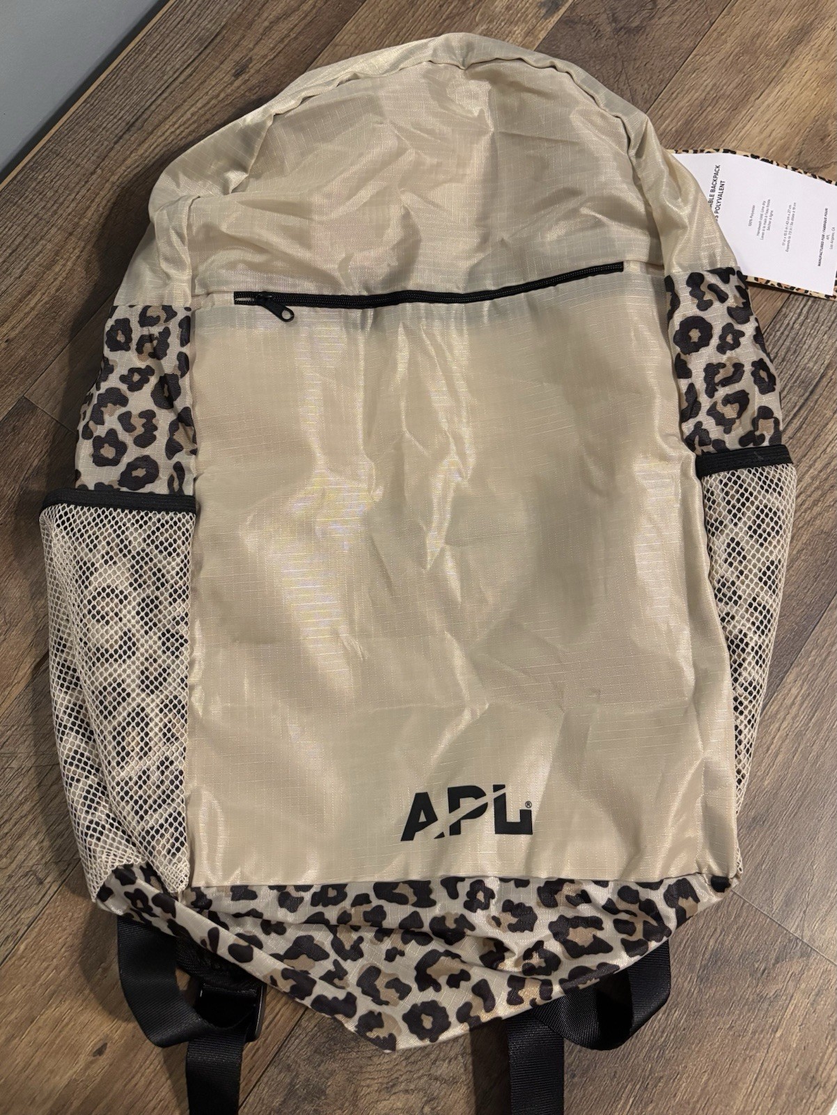 APL Packable All Purpose Backpack Leopard Print Beige/Black 20L Lightweight 2