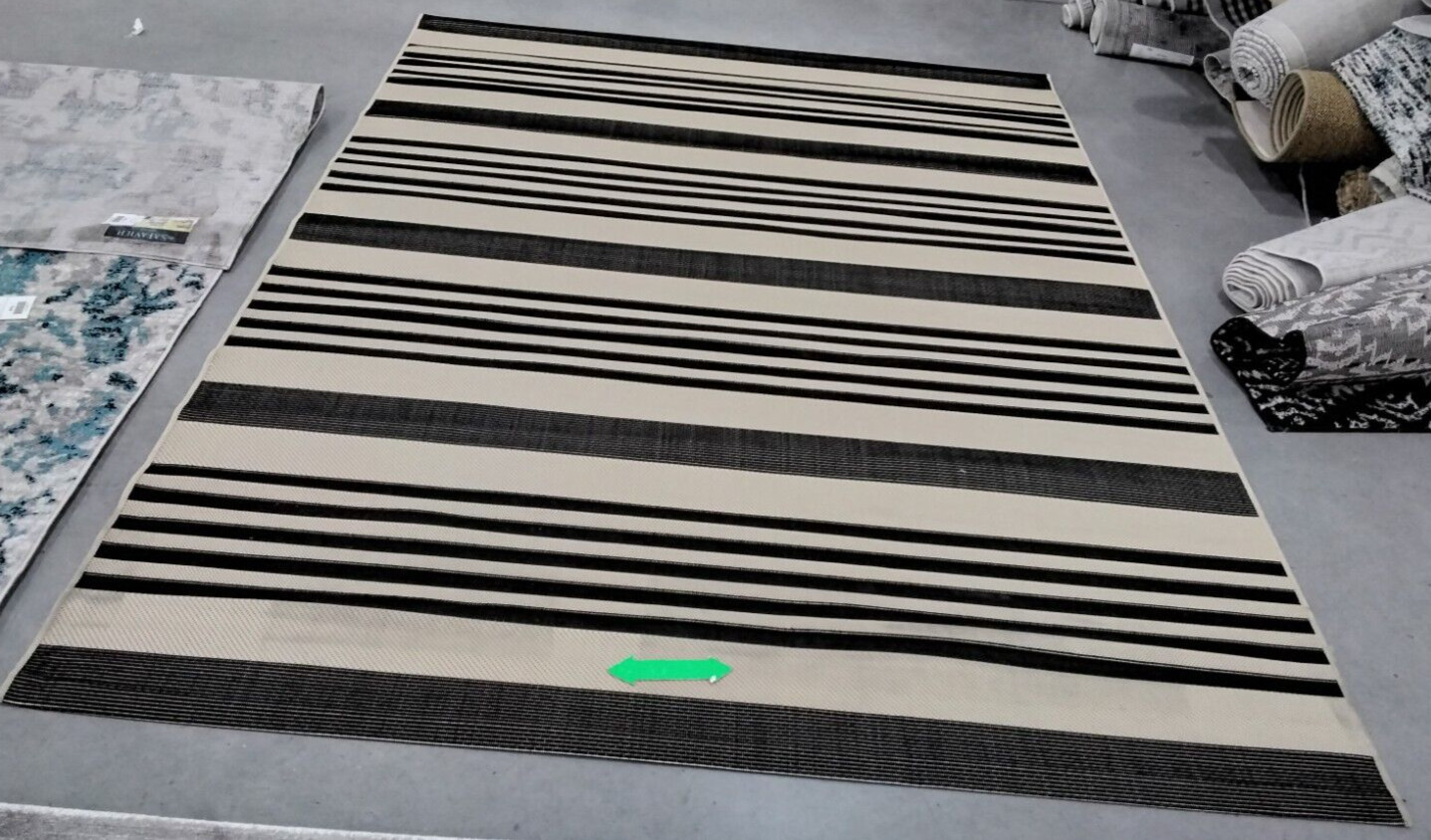 BLACK / BONE 6'-7" X 9'-6" Stained Rug, Reduced Price 1172739717 CY6062-216-6 gallery