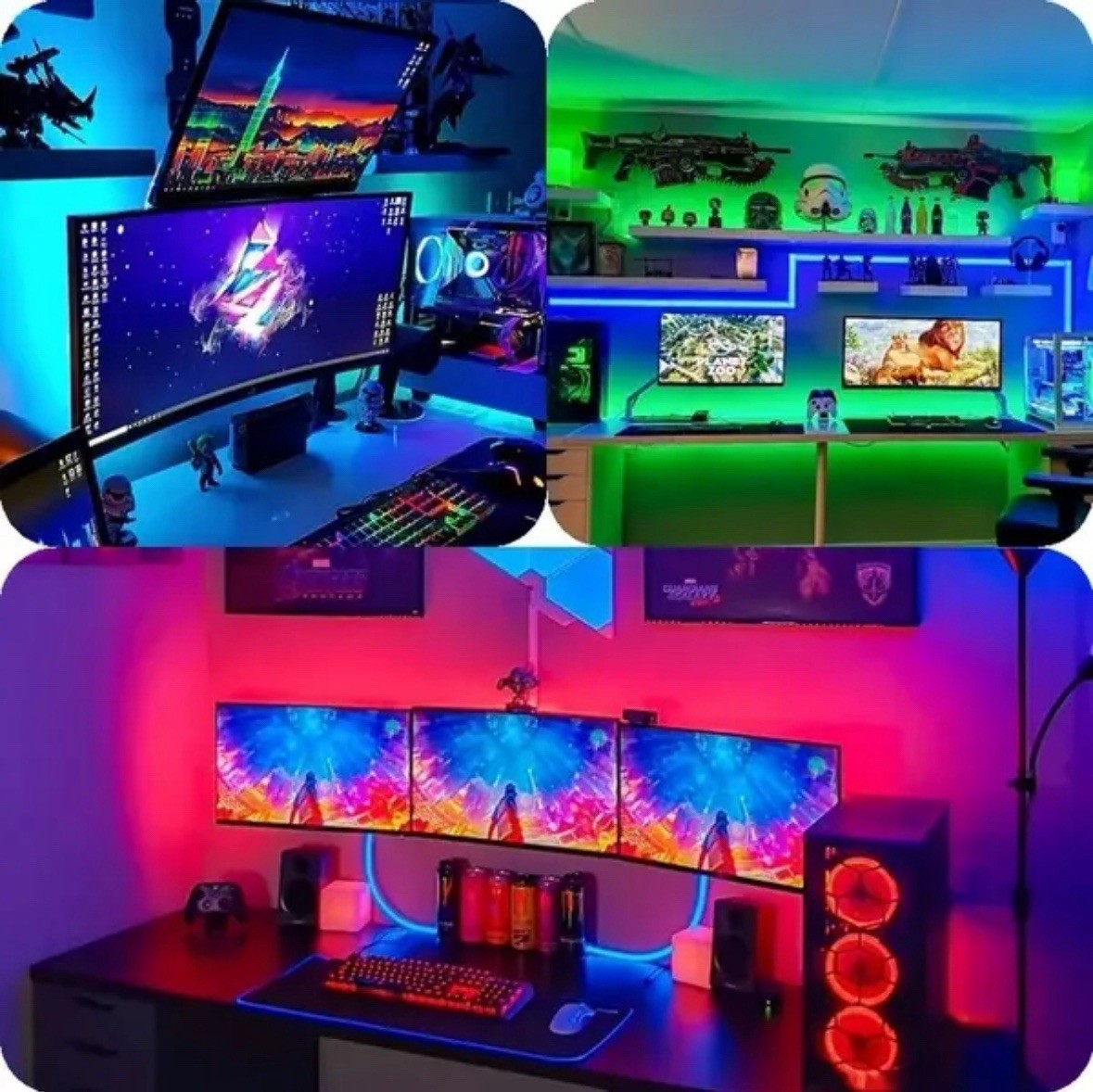 YORMICK 33ft Waterproof LED RGB Strip Lights gallery