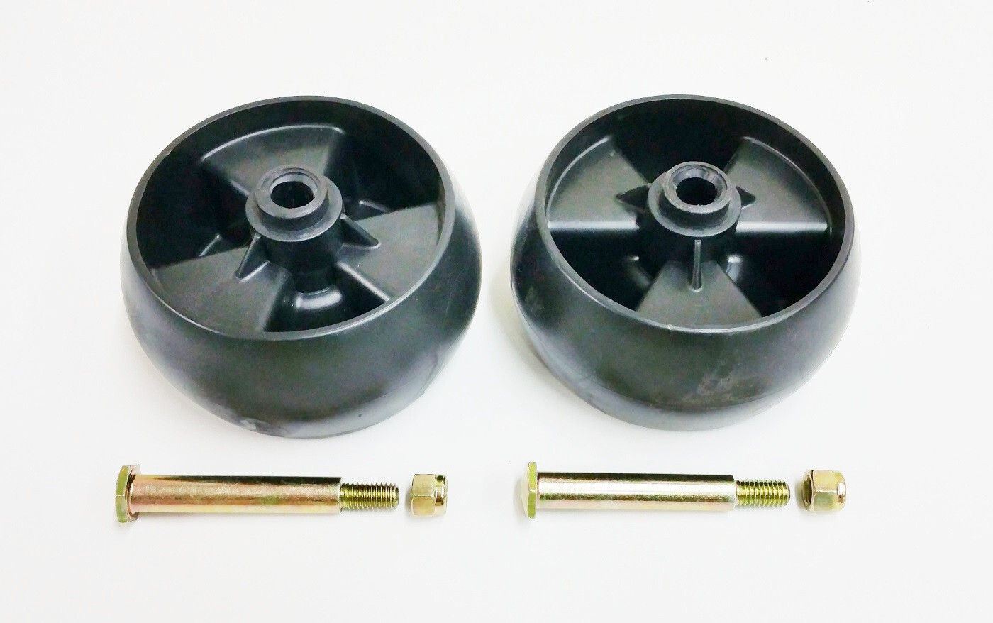 2 Deck Wheels w/ Bolts & Nuts for MTD, Cub Cadet: 734-04155. Toro: 112-0677 gallery