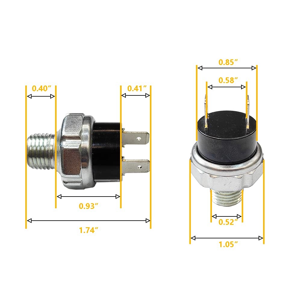 Air Pressure Switch 165-200 PSI Tank Mount Type Thread 1/4 NPT 12V 24V DC Air... gallery
