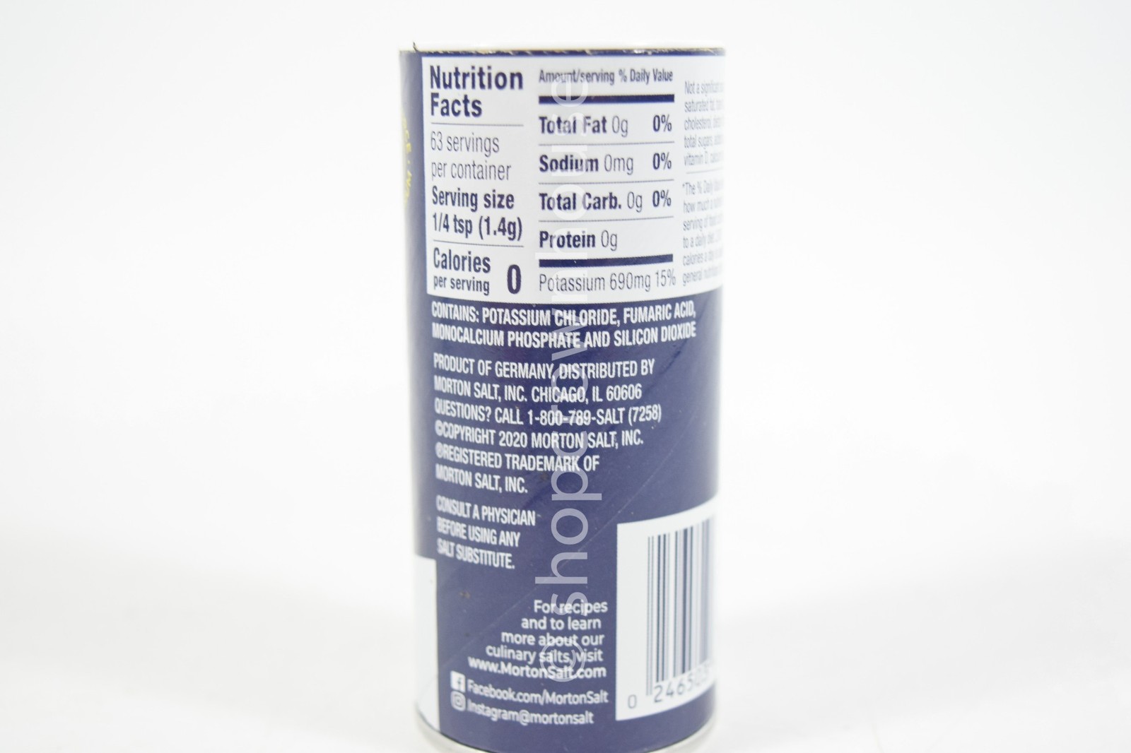2 Morton SALT SUBSTITUTE Sodium Free For All Cooking 3 1/8 Ounces gallery