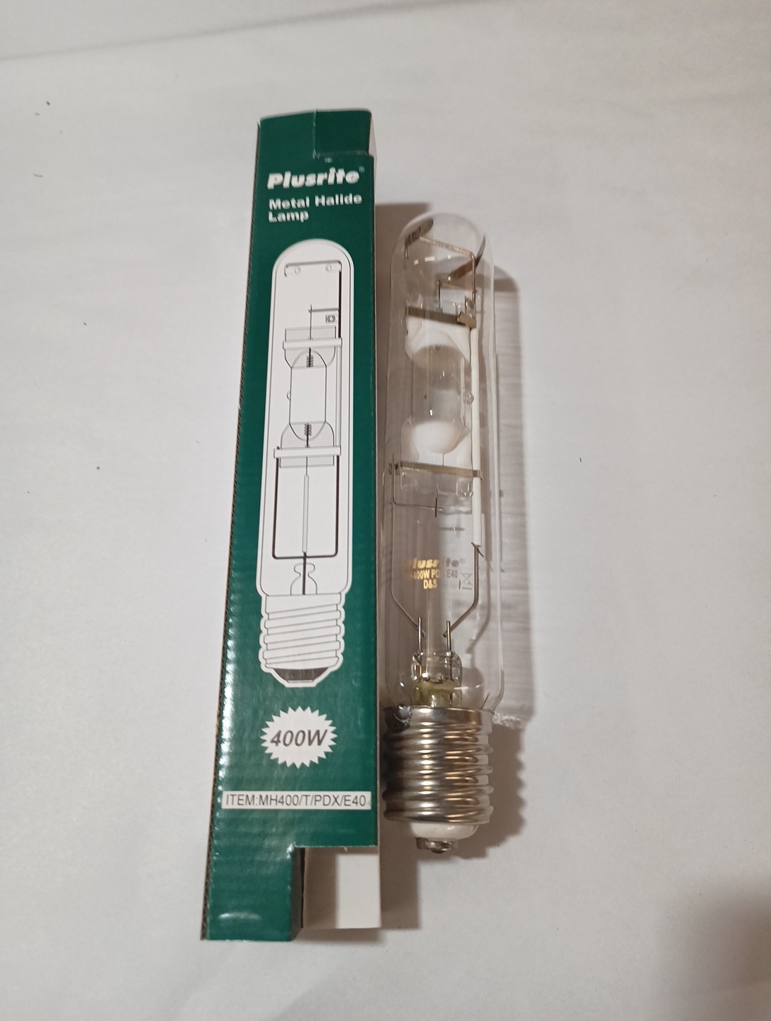MAGENTA - Colour 400W E40 metal halide lamp PLUSRITE light Bulb MH HID gallery