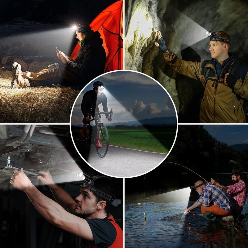 Rechargeable LED Headlamp 1080LM LUMINUS Tactical Hunting Fishing Red gallery