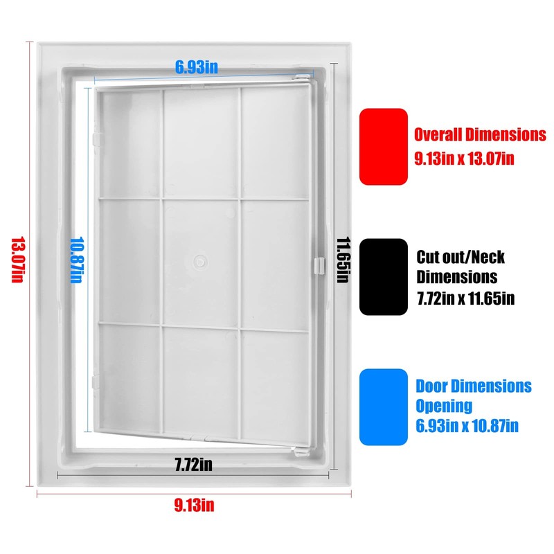 CABAX 8x12 inch Plastic Access Panel for Drywall Ceiling Reinforced Plumbing ... gallery