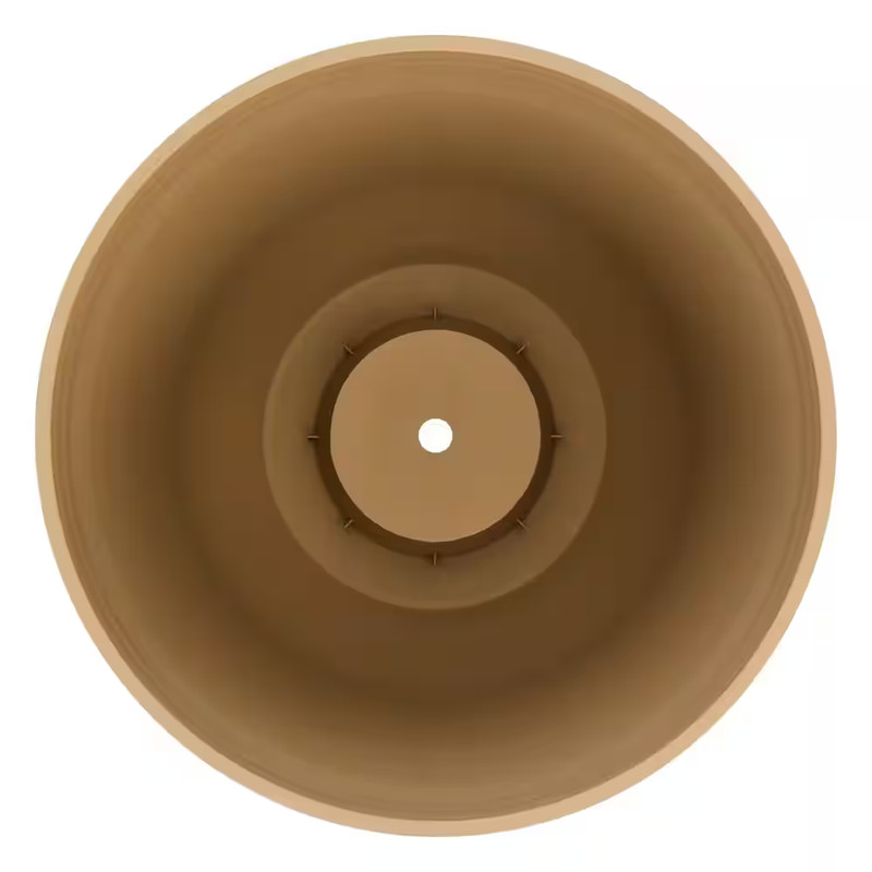 Thatcher Medium Beige Plastic round Planter with Drainage Hole (11.3 In. L X 11. gallery