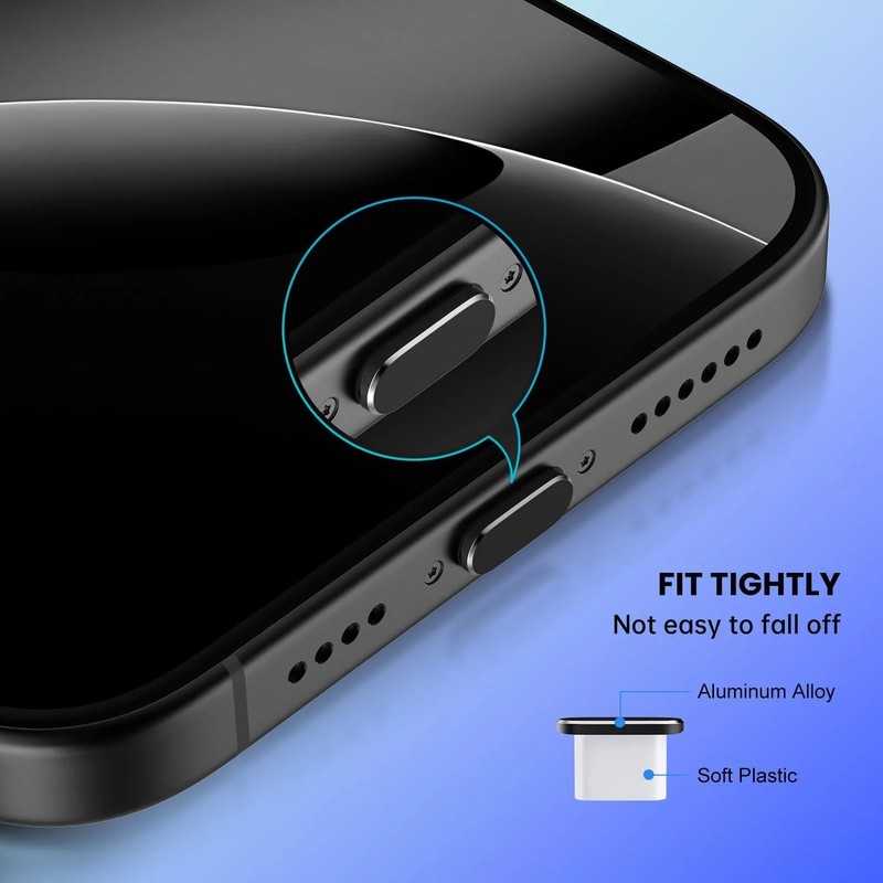 USB C Dust Plug for iPhone 17 Pro/17, 5PCS Type C Charging Port Cover & Phone... gallery