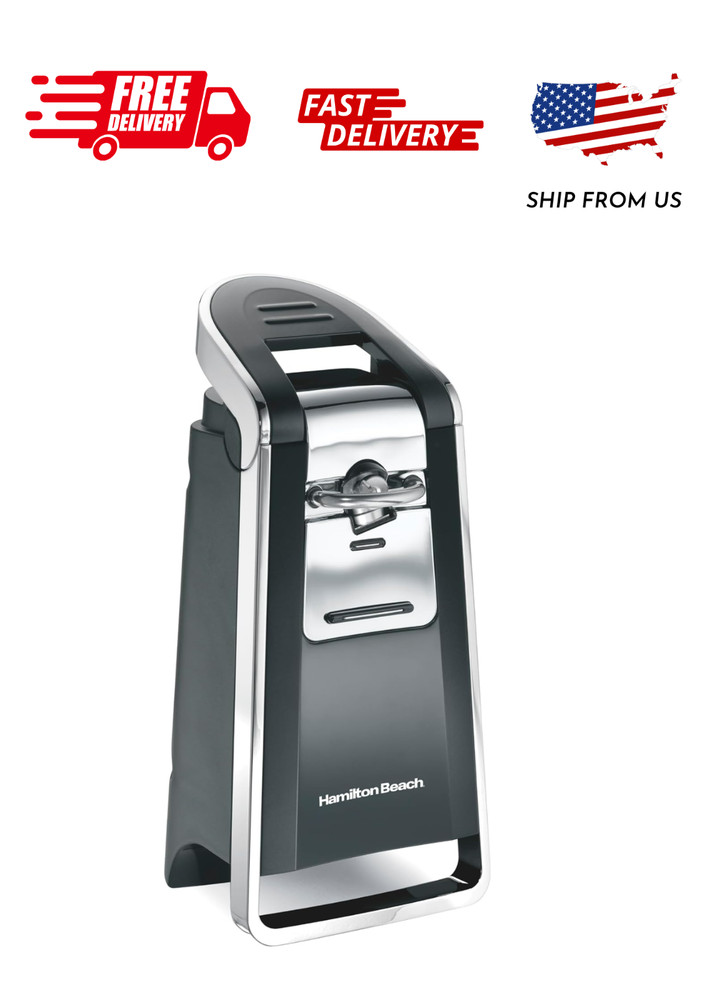 Hamilton Beach Smooth Edge Automatic Electric Can Opener, Black & Stainless
