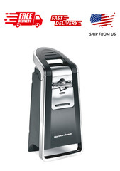 Hamilton Beach Smooth Edge Automatic Electric Can Opener, Black & Stainless