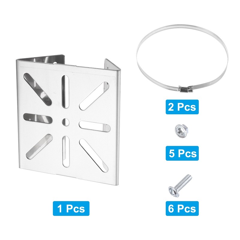 1 Pack Vertical Pole Mount Bracket 4.1" Dome Vertical Pole, Stainless Steel gallery