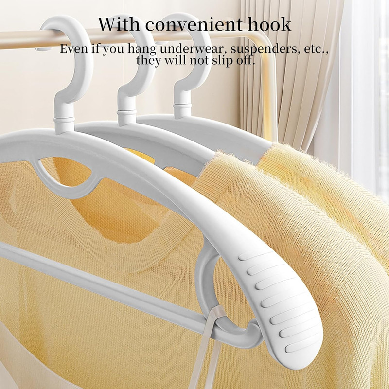 Plastic Clothes Hanger, Extra Thick Plastic Wide Shoulder Adult 360 Degrees Rota gallery
