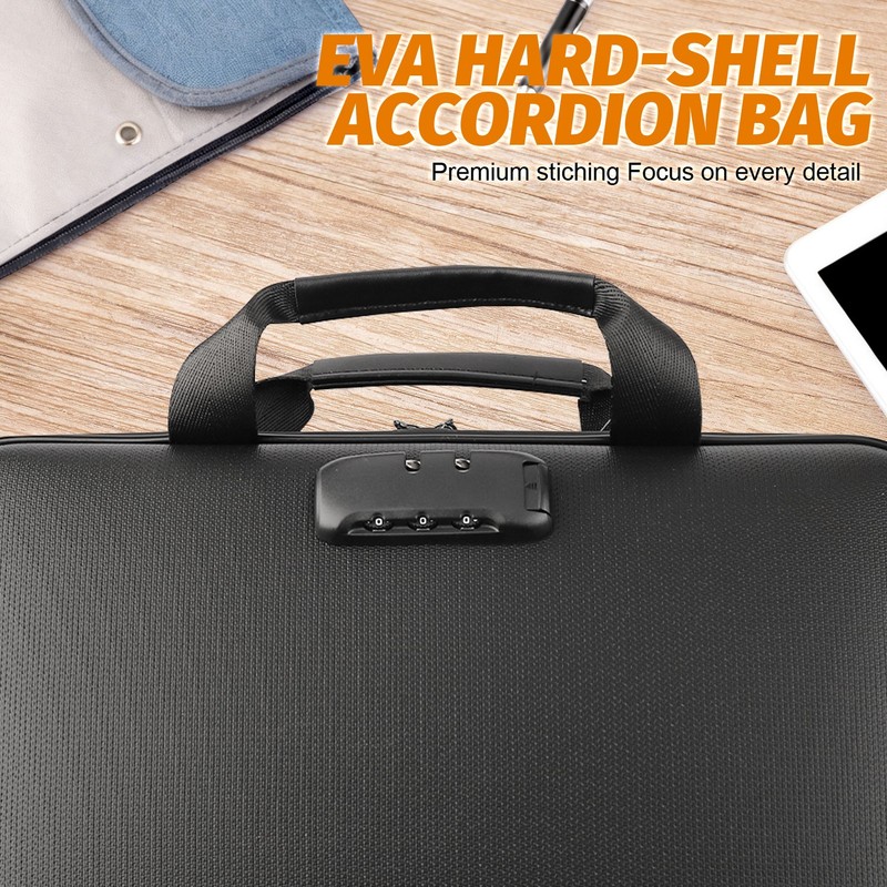 Accordion Fireproof Document Box with Lock Hard Case File Organizer Fire Safe gallery