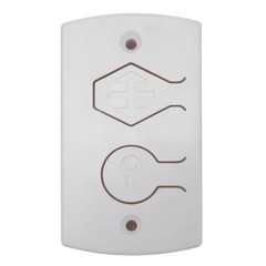 White Two Button Cover Plate, Inside Control Unit, for Wayne Dalton