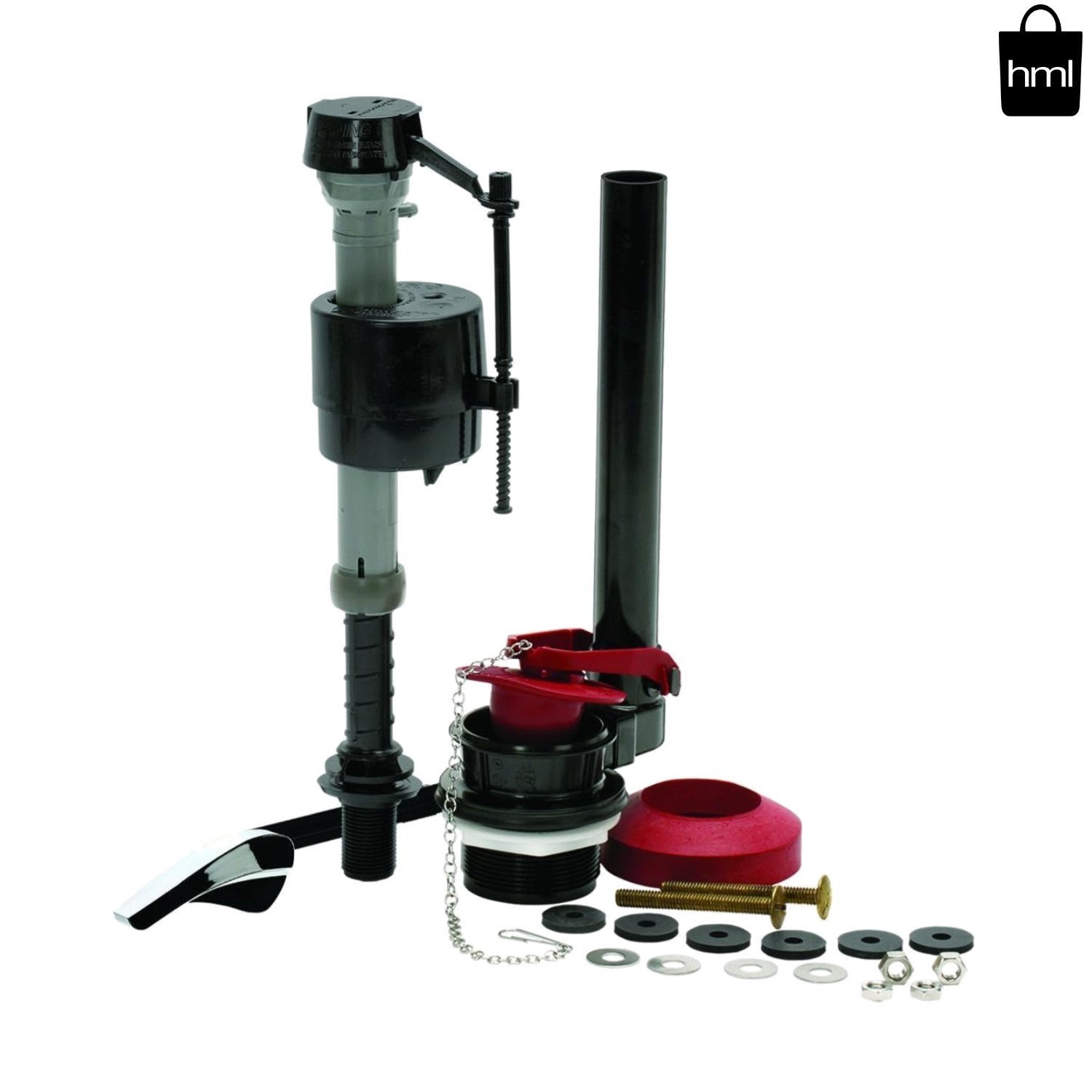 Complete Toilet Repair Kit with Fill Valve and Flapper - Universal Fit 2-Inch gallery