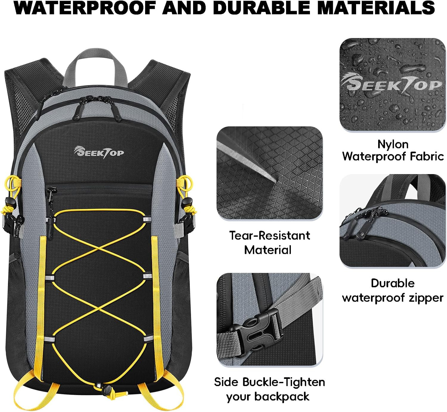 20L Foldable Waterproof Hiking Backpack, Ultralight Small Lightweight Daypack Pa 2