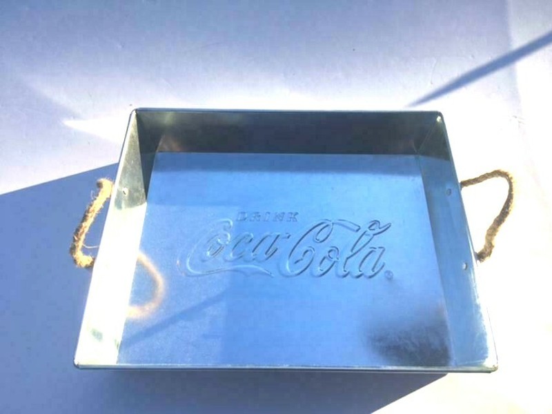 Coca-Cola galvanized Steel rectangular Serving Tray 13x11" 2018 collectable New gallery