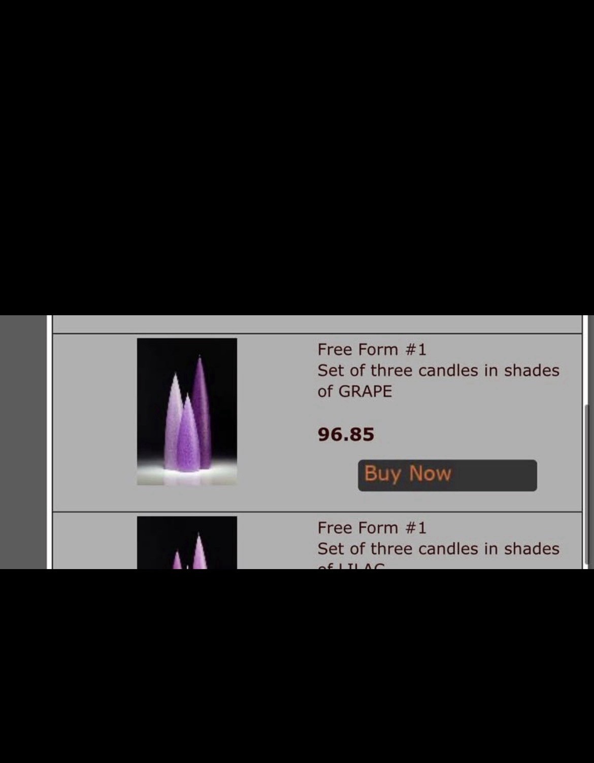 Barrick Design Free Form #1 Handmade Set of 3 Candles Blue Green Purple gallery