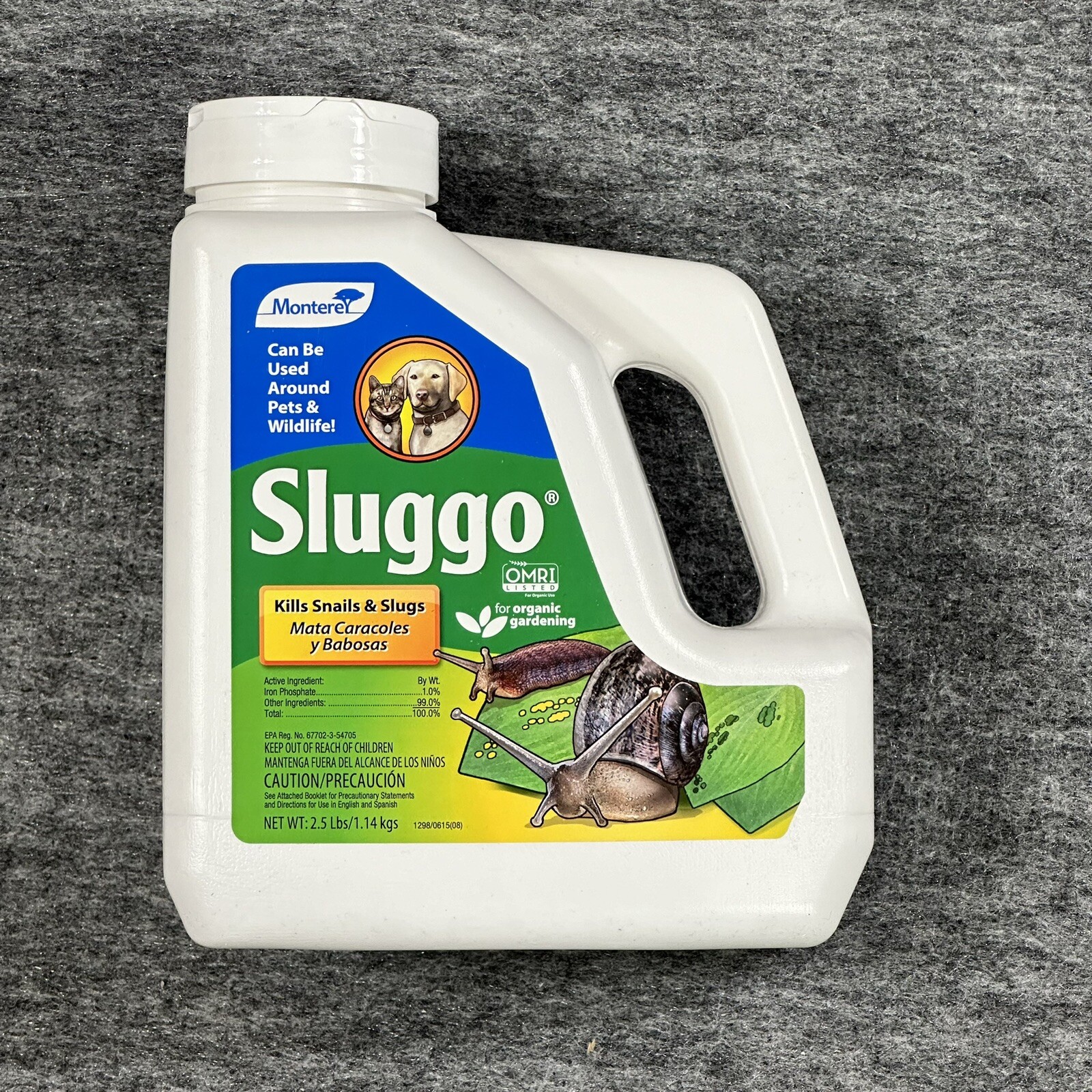 Monterey Sluggo Slug & Snail Pellets for Organic Gardening, 2.5 lbs gallery