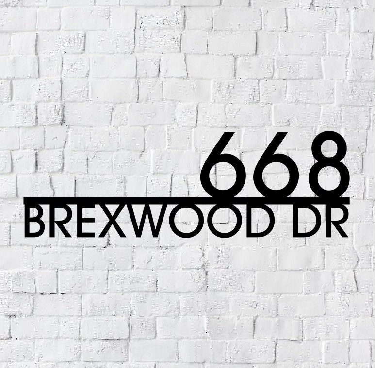 Personalized LED Address Sign Custom House Number Plaque Modern Outdoor Decor gallery