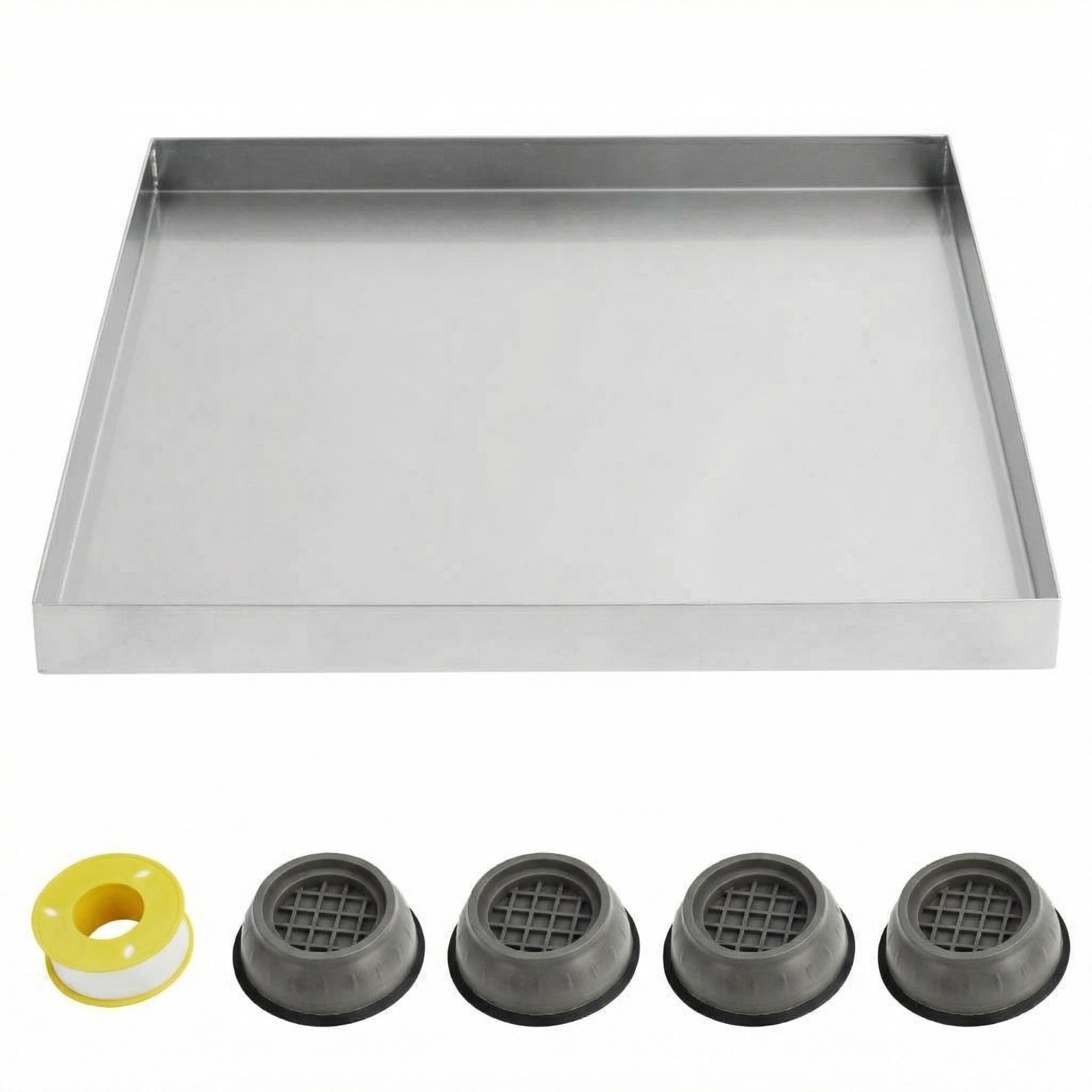 24/27/28/36 in Washing Machine Pan Under Washer Tray Drip Drain Stainless Steel gallery