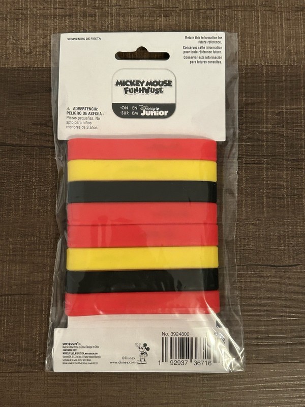 Disney Junior Mickey Mouse Rubber Bracelet 8 Pack Best Friend NEW SEALED PACKAGE gallery