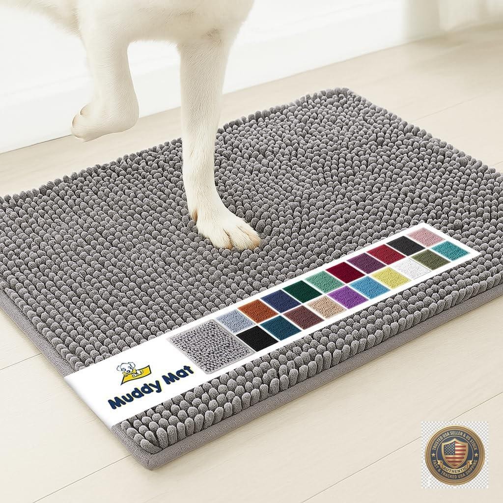 Water Absorbent Door Mat Indoor Microfiber Quick Dry Chenille Entryway Rug gallery