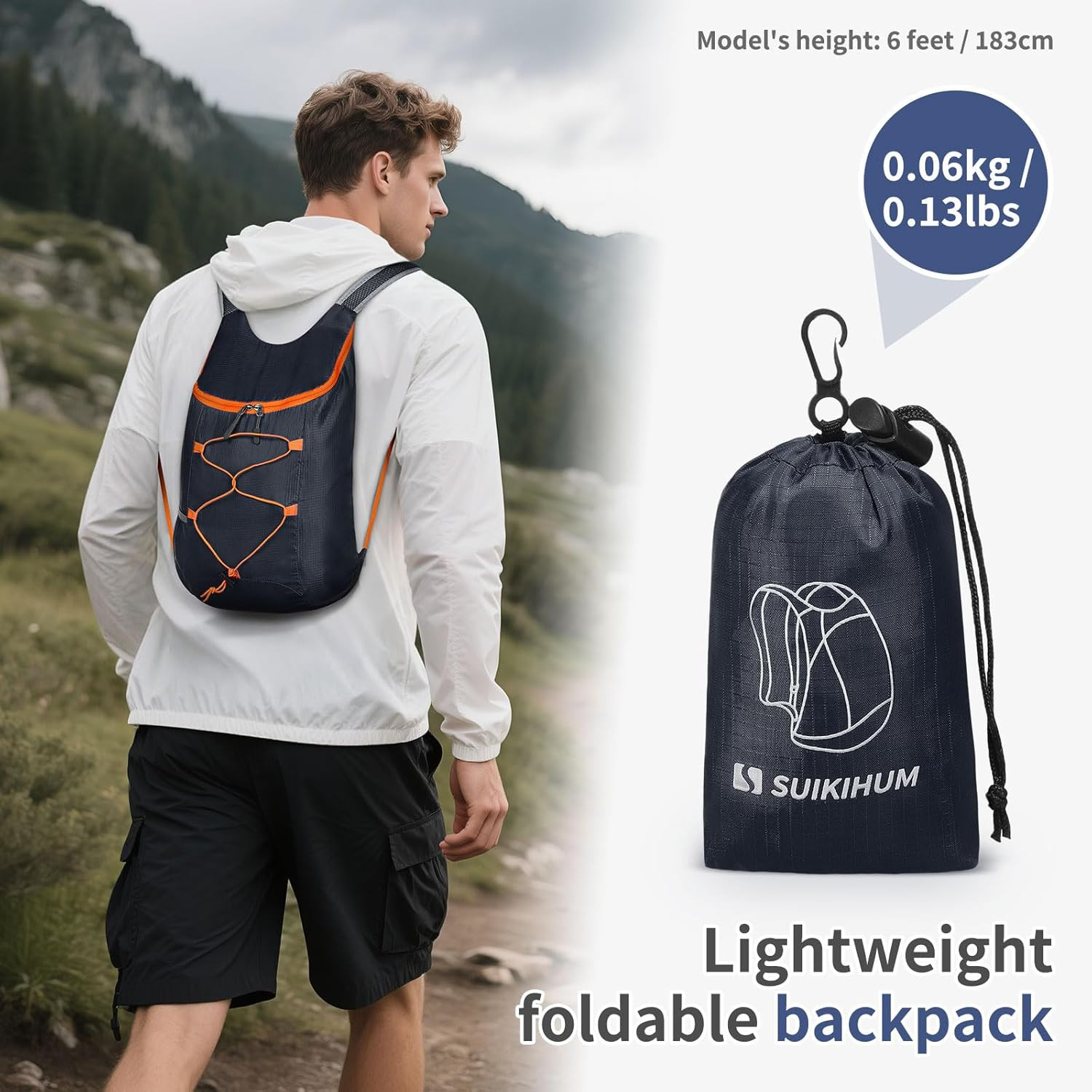 20L Hiking-Daypack Lightweight Foldable Travel Packable Backpack for Camping Cyc 2