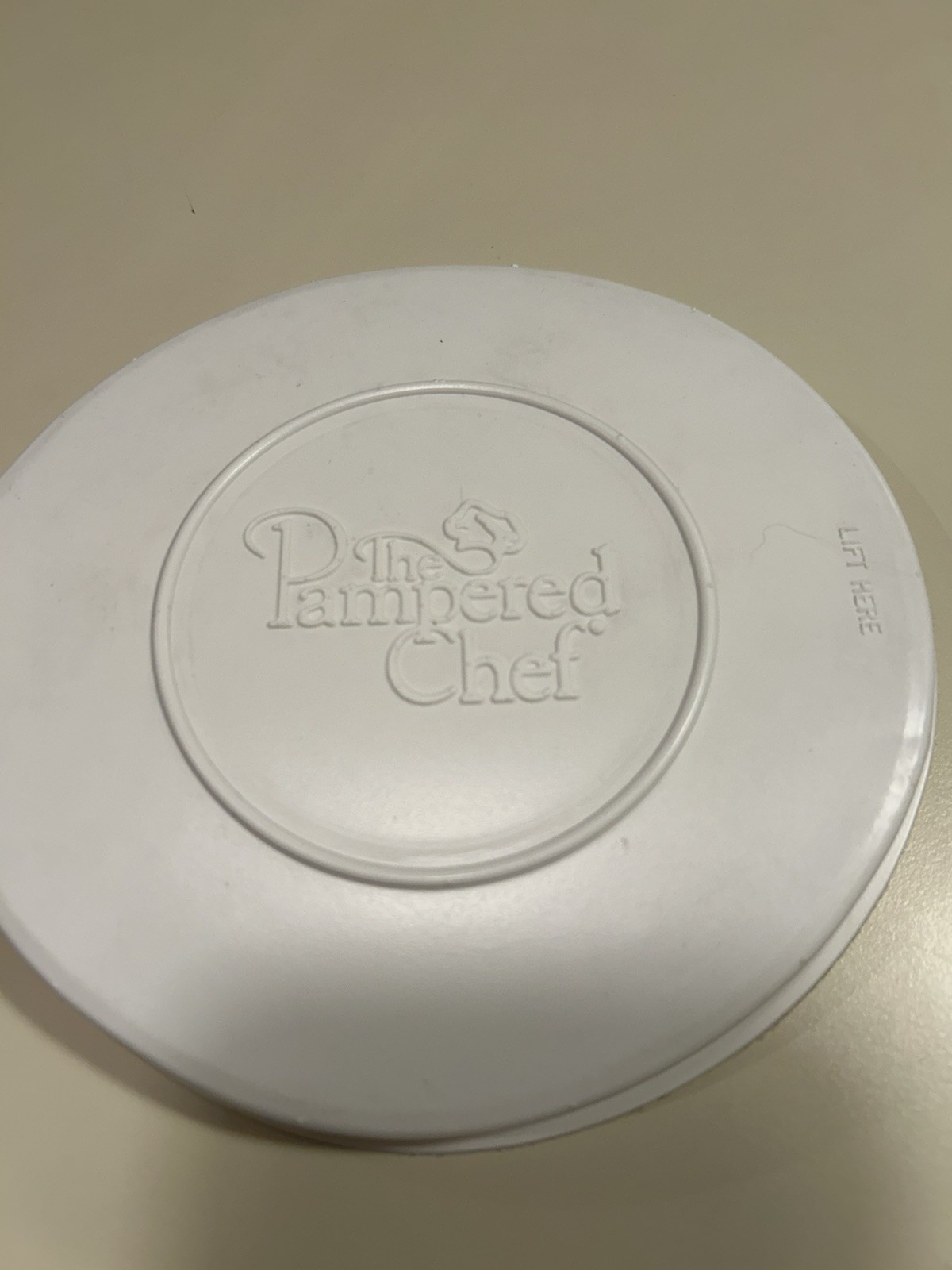 2 Pampered Chef One Large, One Small Batter Bowl White Replacement Lids Only New gallery