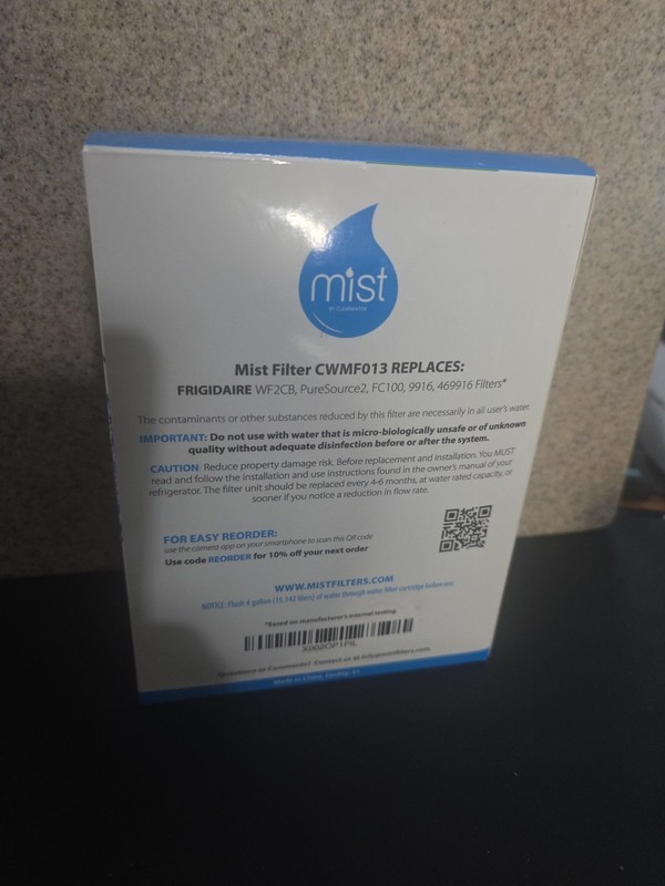 Mist WF2CB Water Filter Replacement for Frigdaire & Electrolux 2 Filters gallery