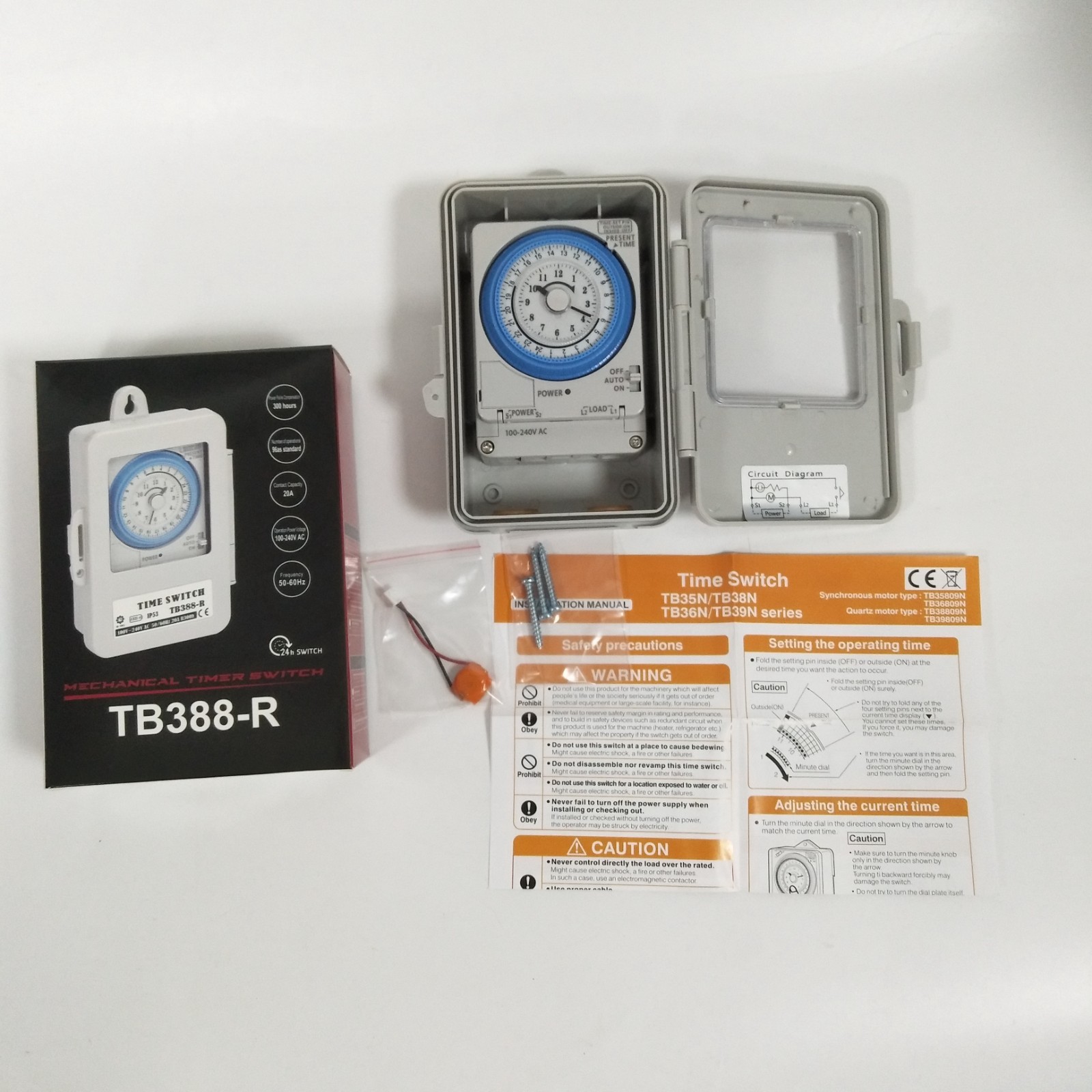 Switch & Defrost Timer 24 Hour Daily AC 100~250V 60HZ 20A with backup battery gallery