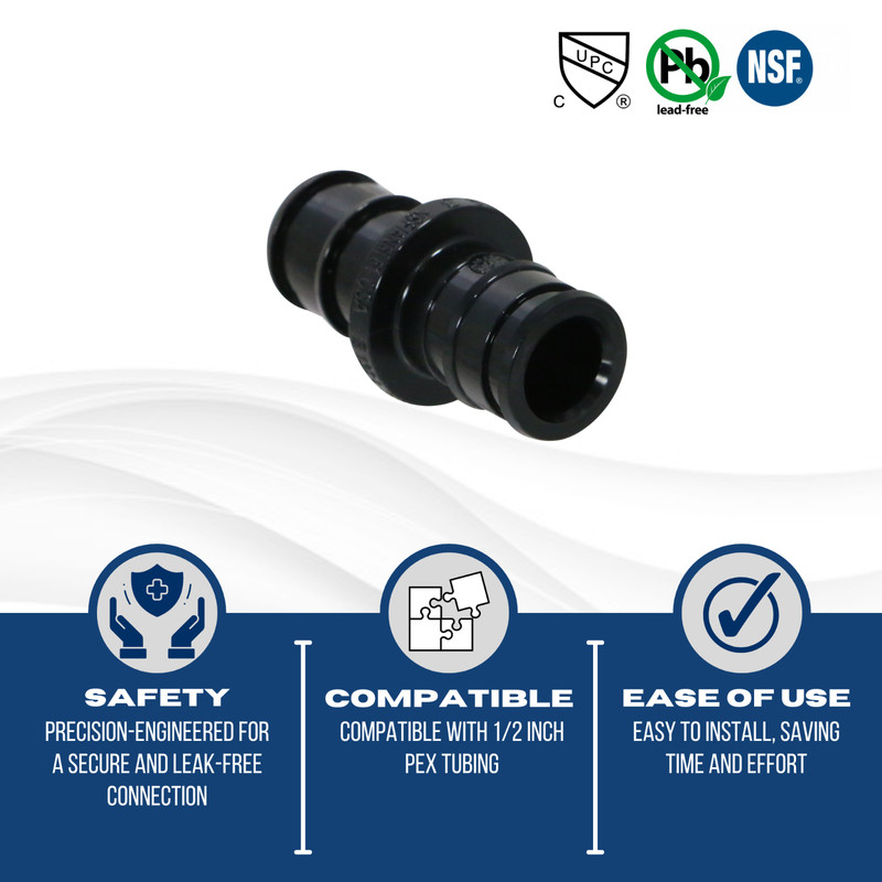 25 Pieces 1/2 Pex A Coupling Poly Alloy Expansion Plastic Coupling 201-5-4=25 gallery