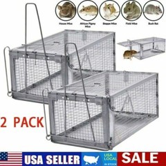 2Pcs Live Humane Cage Trap for Squirrel Chipmunk Rat Mice Rodent Animal Catcher
