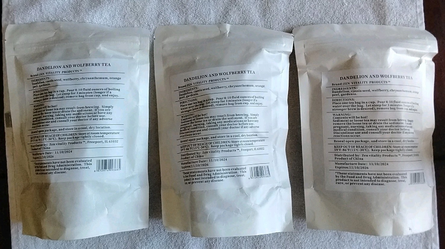 Dandelion & Wolfberry Tea -Kidneys,Liver Herbal Tea Mix Blend for Detox 3 Bags gallery