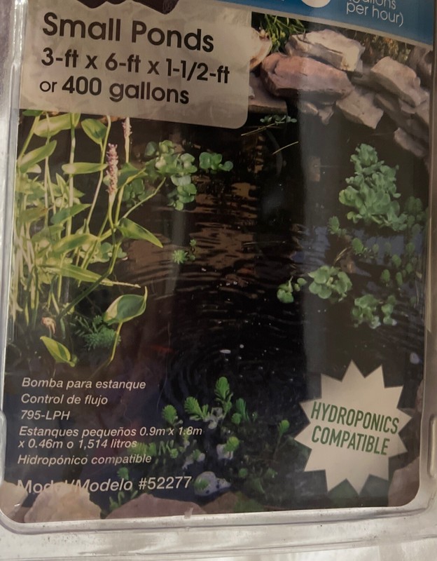 Smartpond Pond Pump 210 GPH Flow Control Model 52277 Small Ponds 400 Gal gallery