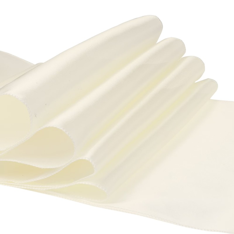 Satin Silk Polyester Table Runners for Wedding, Beige gallery