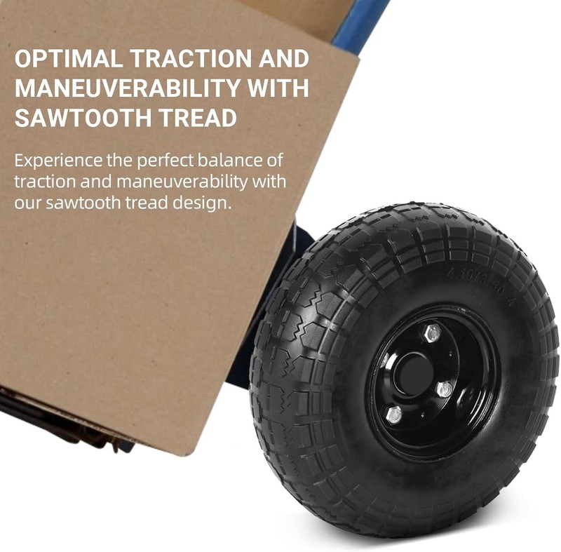 Flat-Free 10-Inch Solid Tire Wheels with Sawtooth Tread for All-Terrain Use gallery