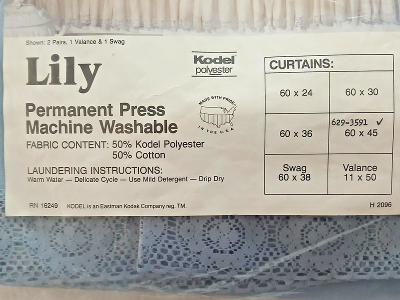 LILY PERMANENT PRESS MACHINE WASHABLE CURTAINS 60 X 45 50% POLYESTER 50% COTTON gallery
