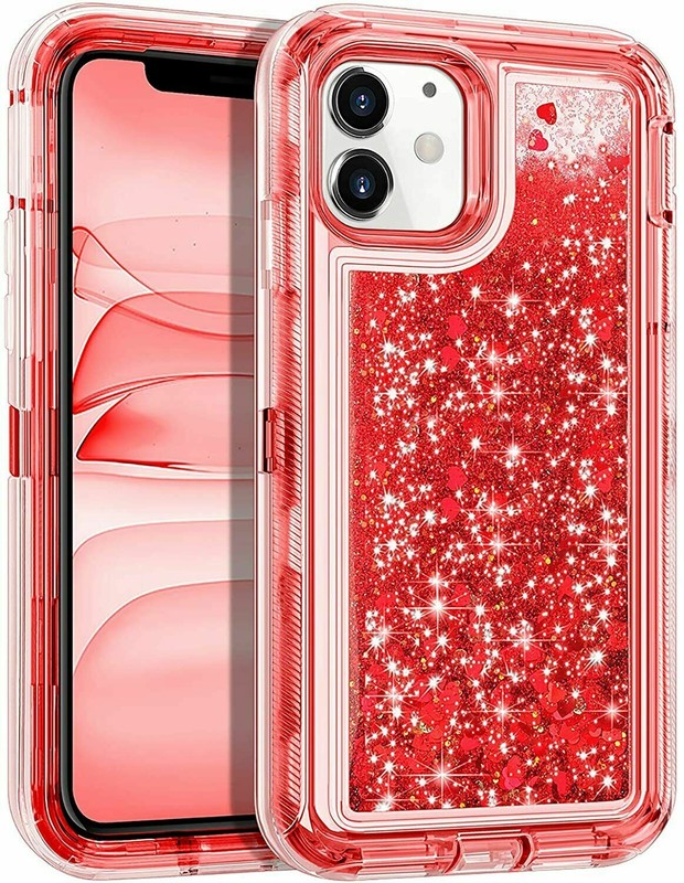 For iPhone 16 /15/14 /13/12/Pro /Plus Shockproof Liquid Glitter Defender Case gallery