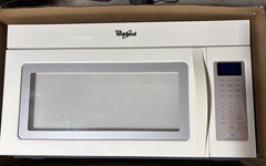 Maytag Over The Range Microwave Bisque with mounting bracket & glass tray, used
