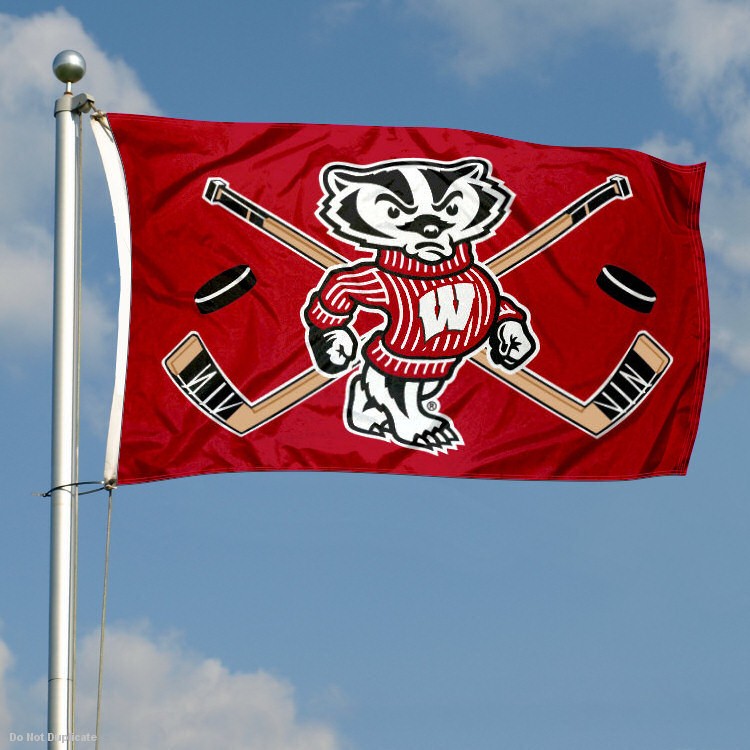 Wisconsin Badgers Hockey Flag gallery