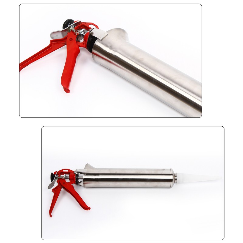 Mortar Grouting Gun Brick Pointing Tile Cement Applicator Tool 2 Nozzles Kit NEW gallery