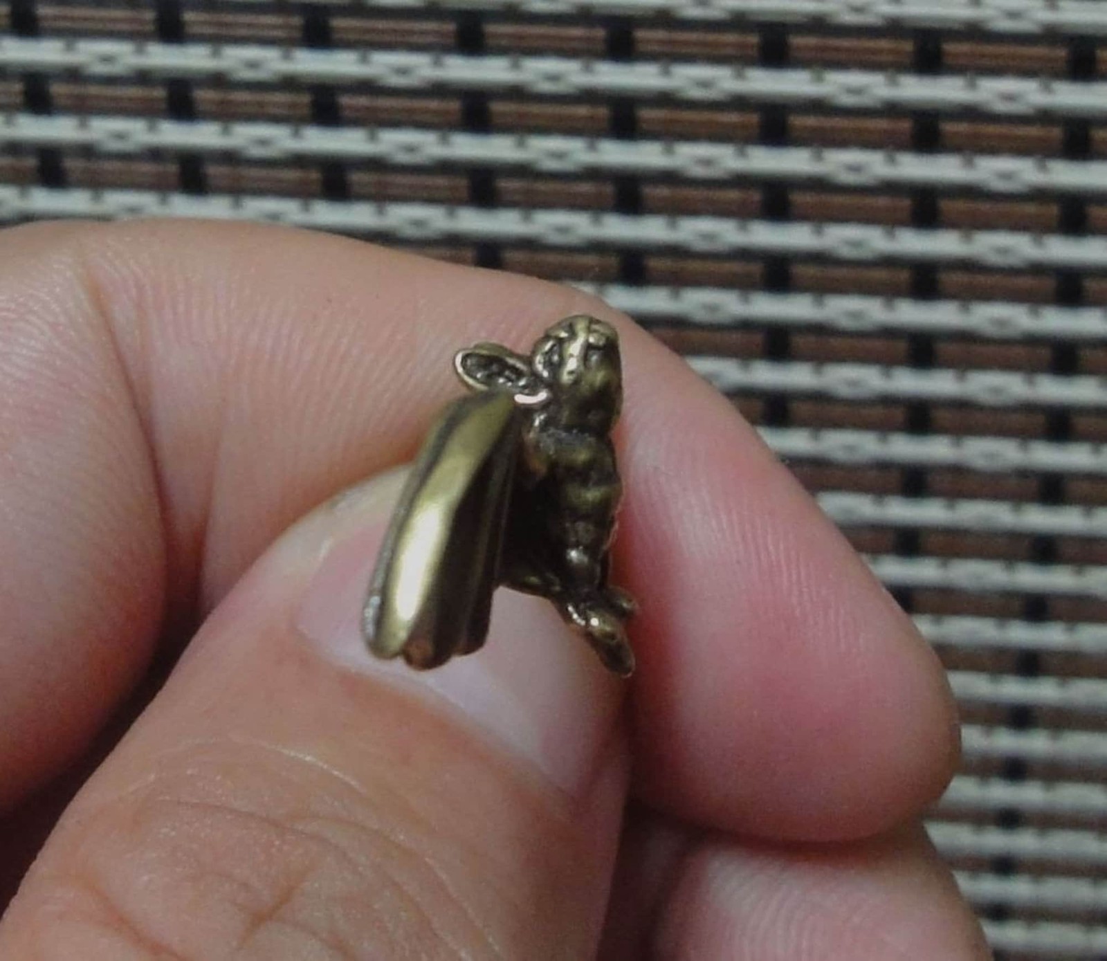 Vintage Style Solid Brass Cute Bat Animal Figurine Statue Pendant gallery