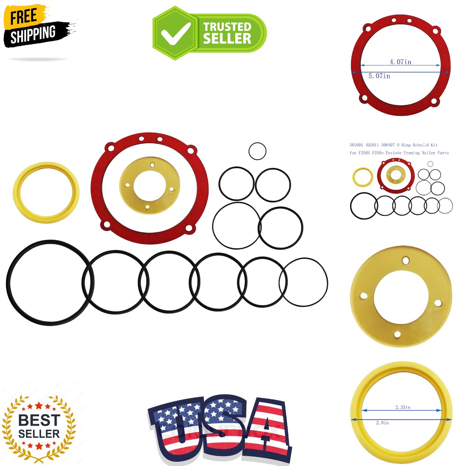 501001 402011 500407 O-Ring Rebuild Kit for F350S F250s Paslode Framing Naile... gallery