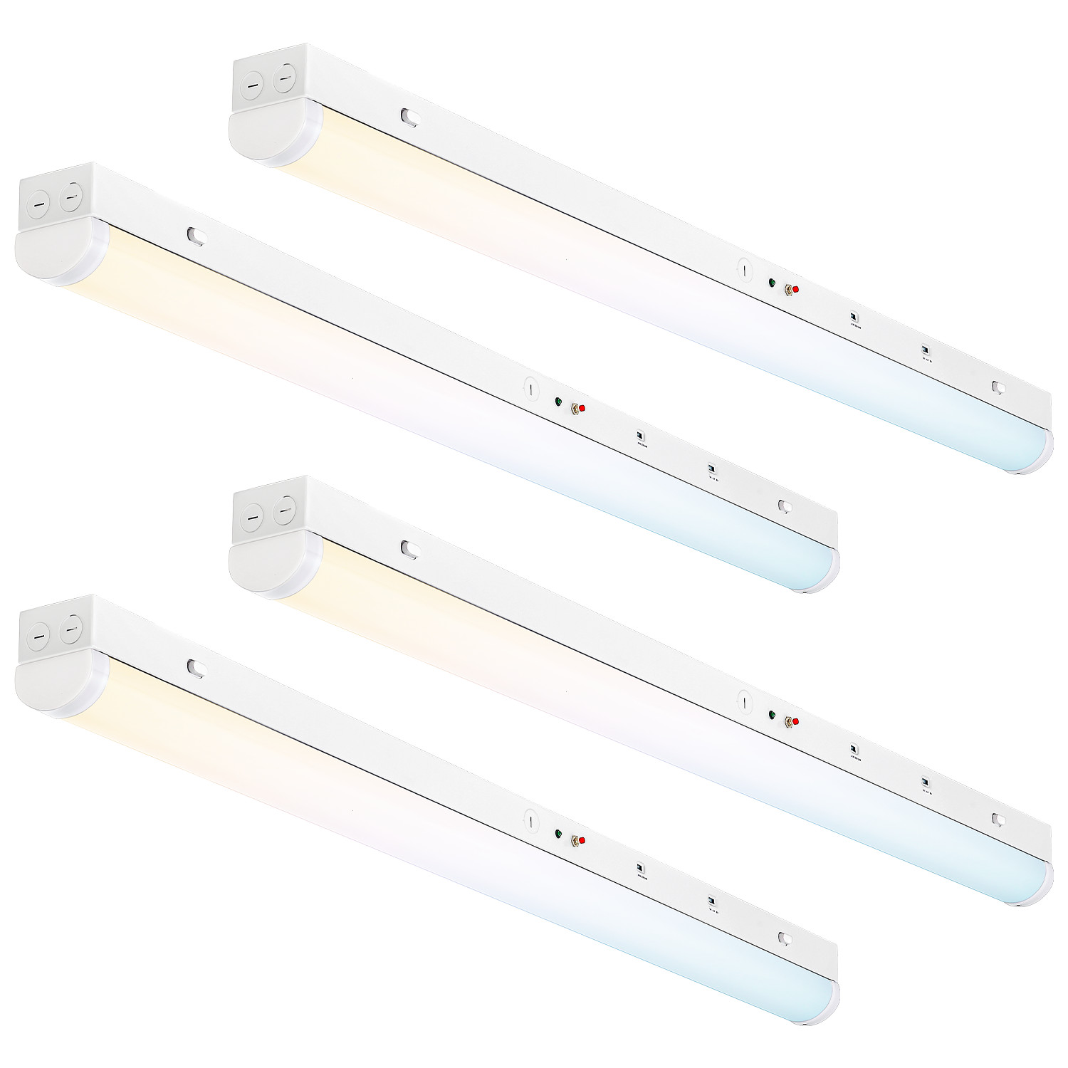 4FT LED Linear Strip Light /w 90 Mins Emergency Battery Backup 3Wattage 3CCT 4PC gallery