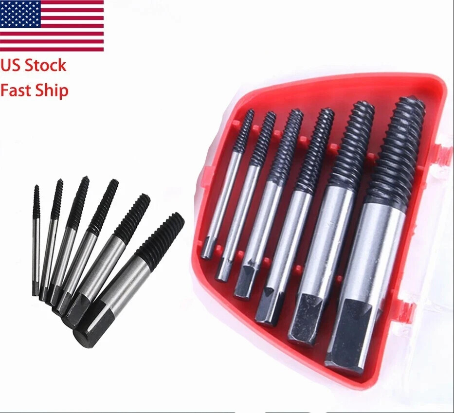 New6Pcs Screw Extractor Set Hex Head Multi-Spline Easy Out Bolt Extractor Set gallery