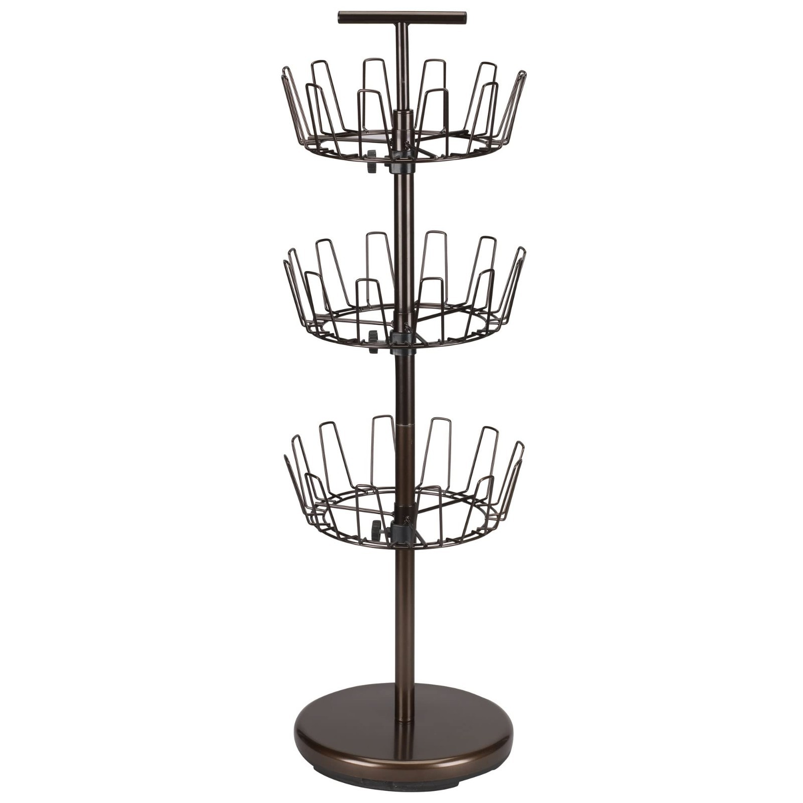 Three-Tier Adjustable Revolving Shoe Rack - Space-Saving Storage Organizer, Bron gallery