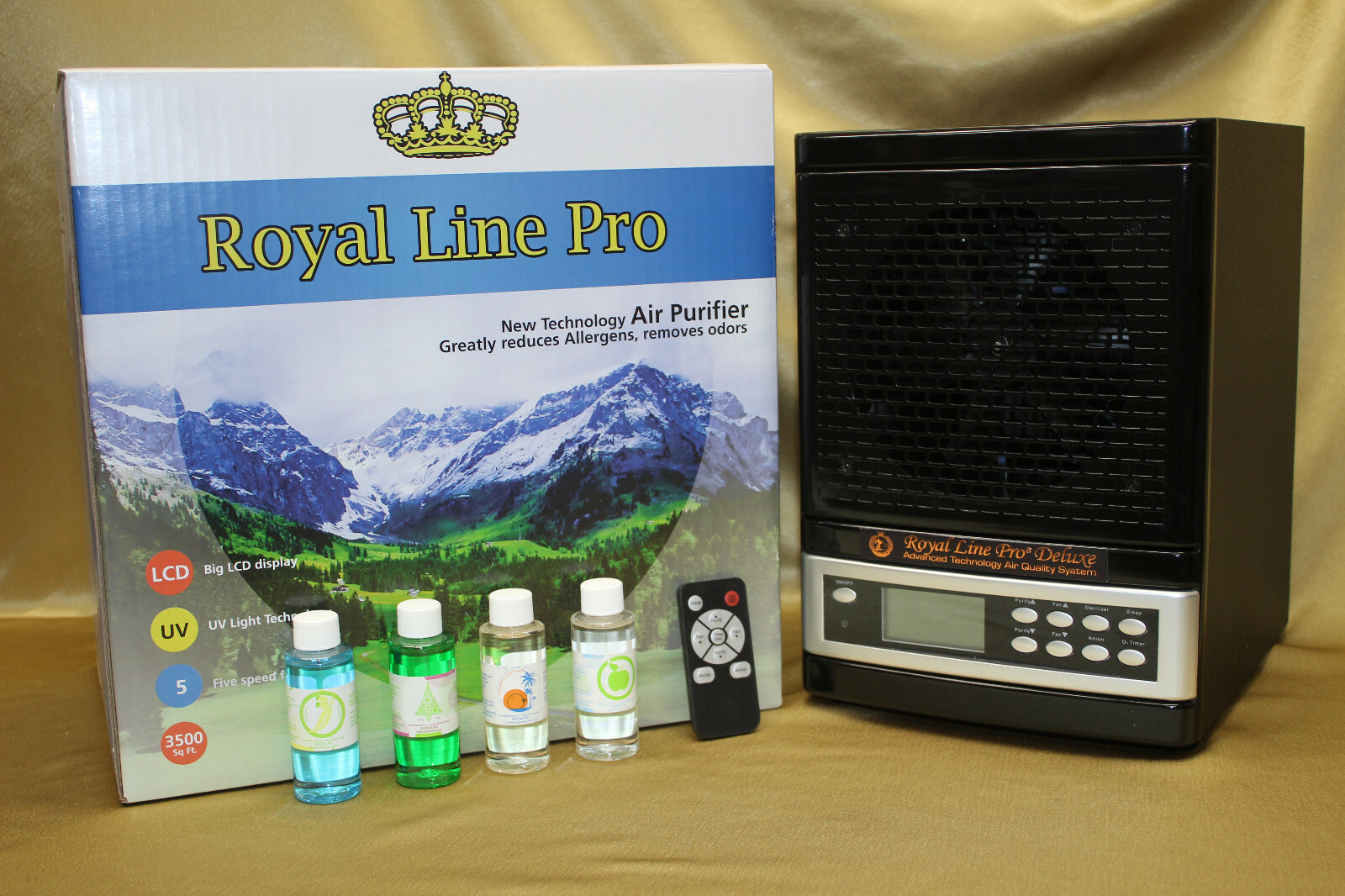 ✅2025 ROYAL LINE PRO Air Purifier 2 UV Ozone Ion HEPA CLEANER DELUXE BLACK gallery