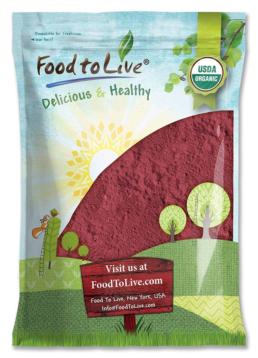 Organic Beet Root Powder – Non-GMO, Raw, Kosher, 100%Pure, Vegan Superfood, Bulk gallery