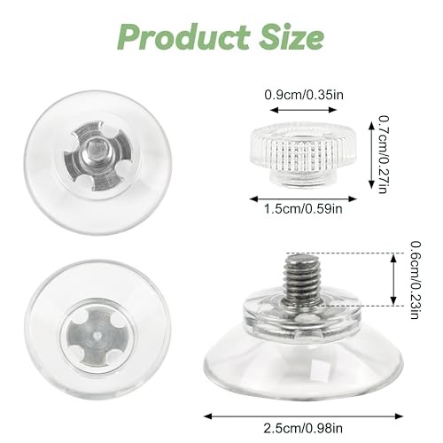 20 pcs Small Suction Cups, Suction Cups with Metal Screw, 1 inch / Metal,Pvc gallery
