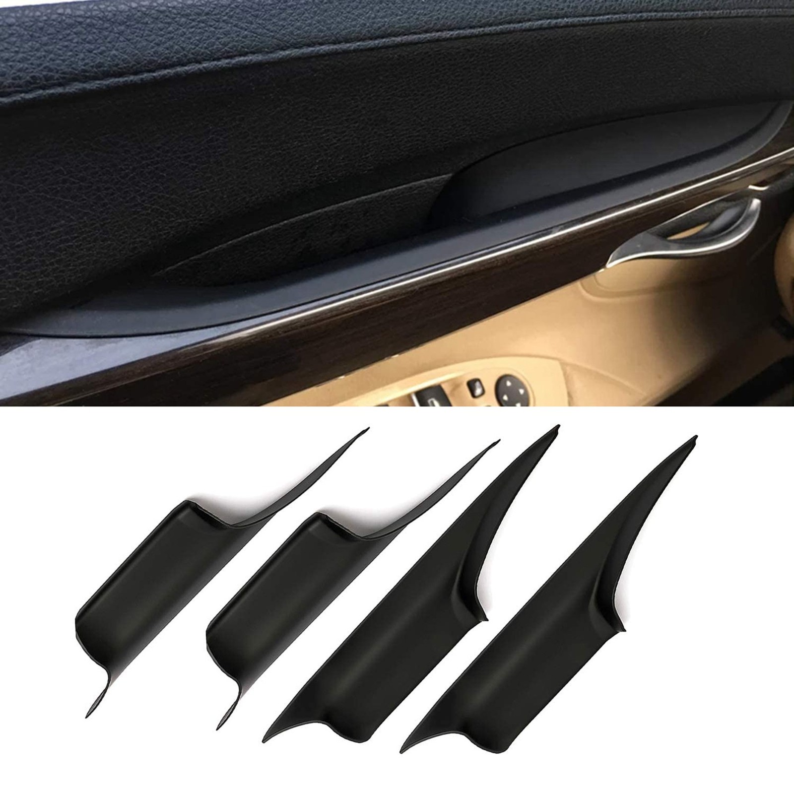 4PCS Inner Handle Pull Trim Cover for - 7 Series F01 F02 2008-20159858 gallery
